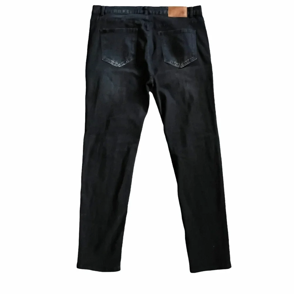 Waimea Skinny Fit Jeans Men 38 Black Distressed Ripped Patchwork‎ Grunge Rocker